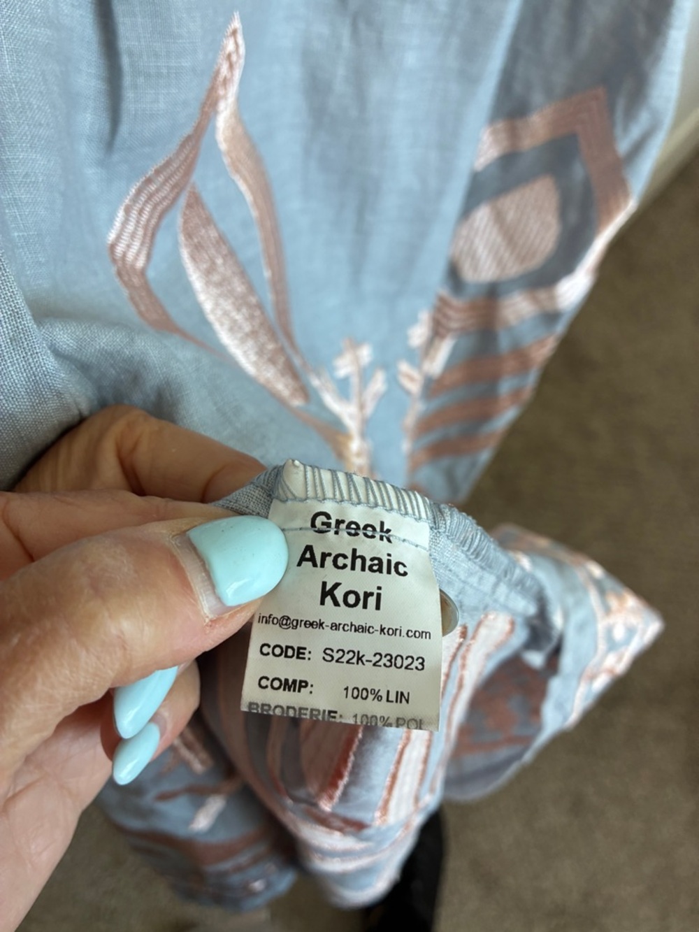 Linen Greek Kori dress - Picture 9 of 14